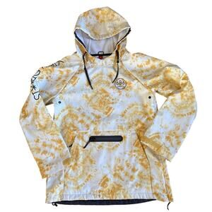 686 Women's Waterproof Hoody Yellow Curry Woodstock Tie Dye Size Small